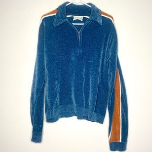 Urban Outfitters Half Zip Chenille Pullover Sweater- Size: Small